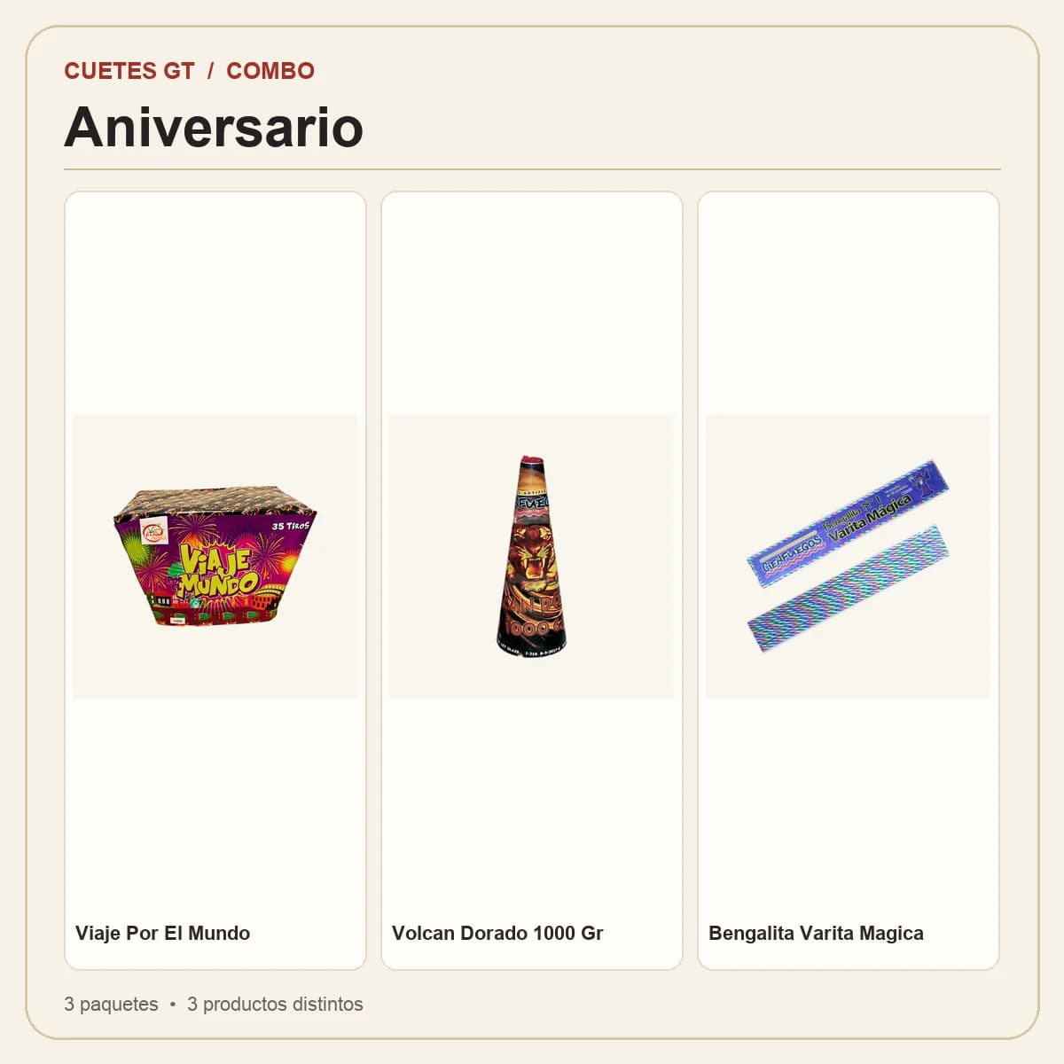Productos incluidos en Aniversario