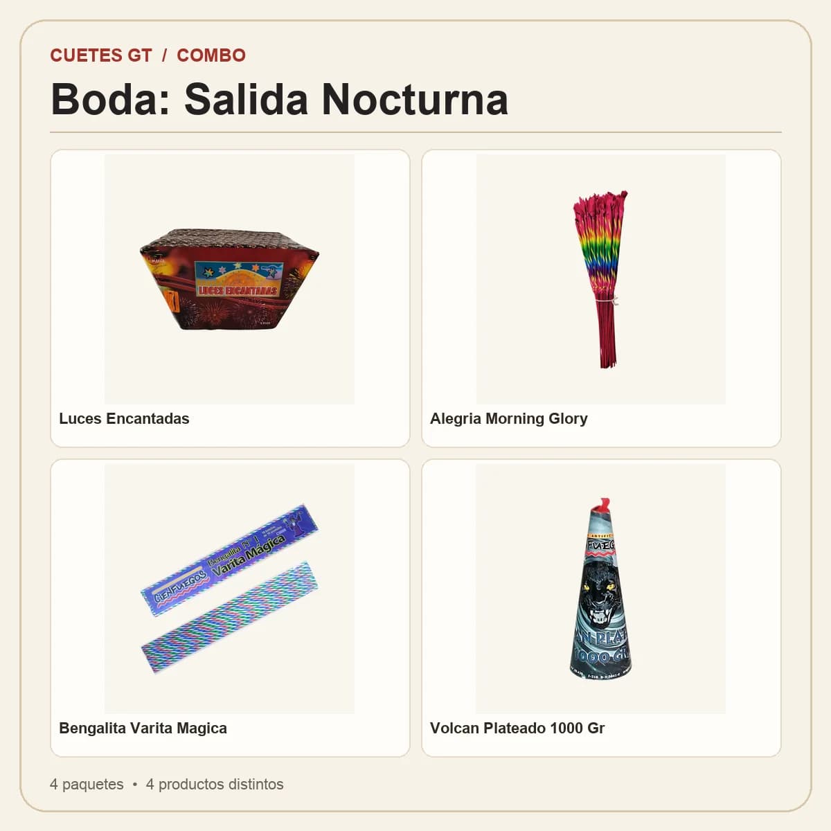 Productos incluidos en Boda: Salida Nocturna