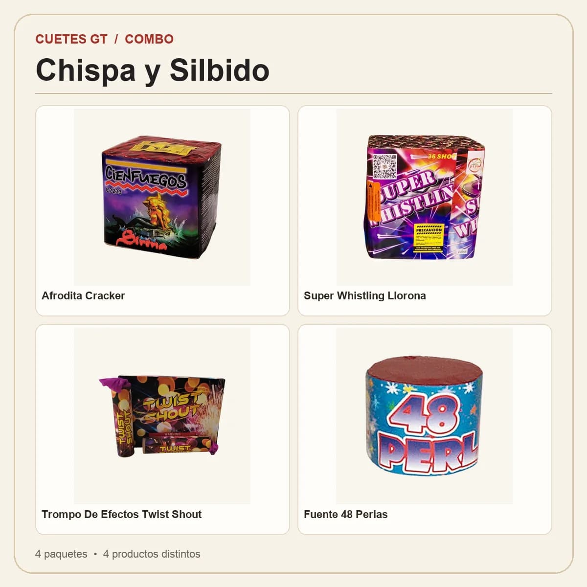 Productos incluidos en Chispa y Silbido
