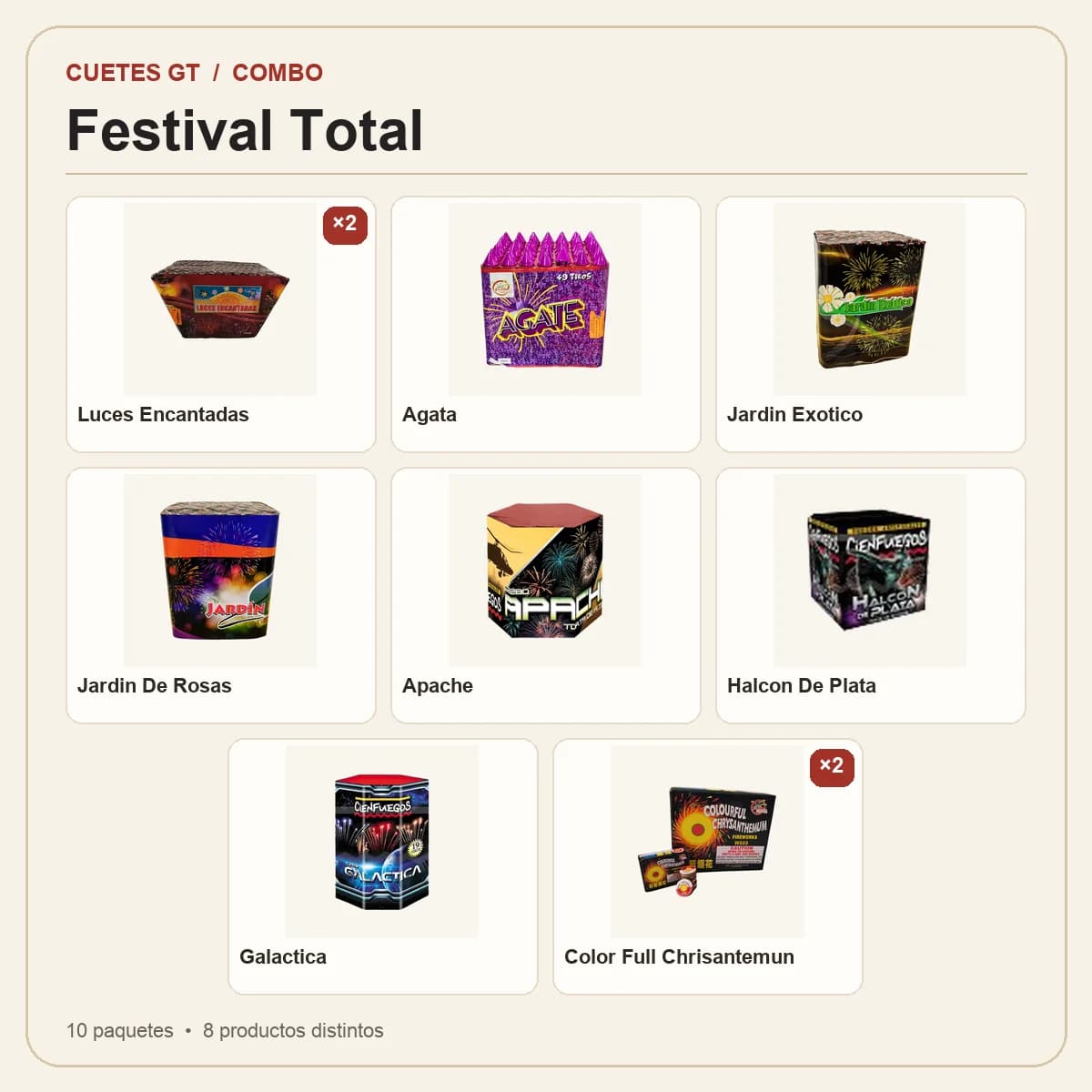 Productos incluidos en Festival Total