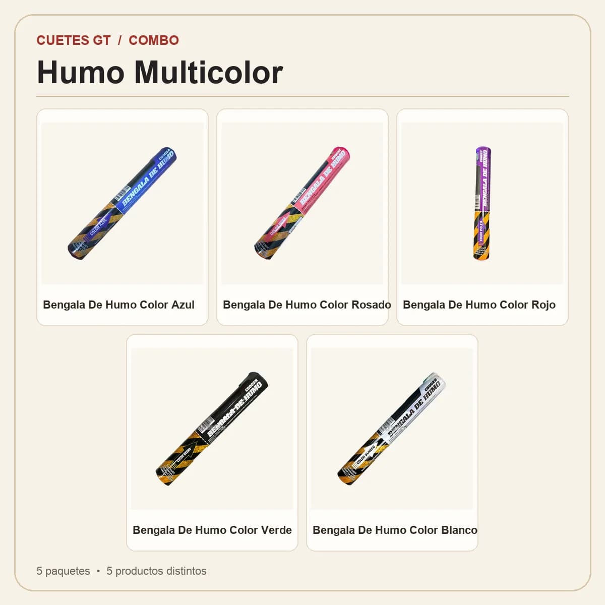 Productos incluidos en Humo Multicolor