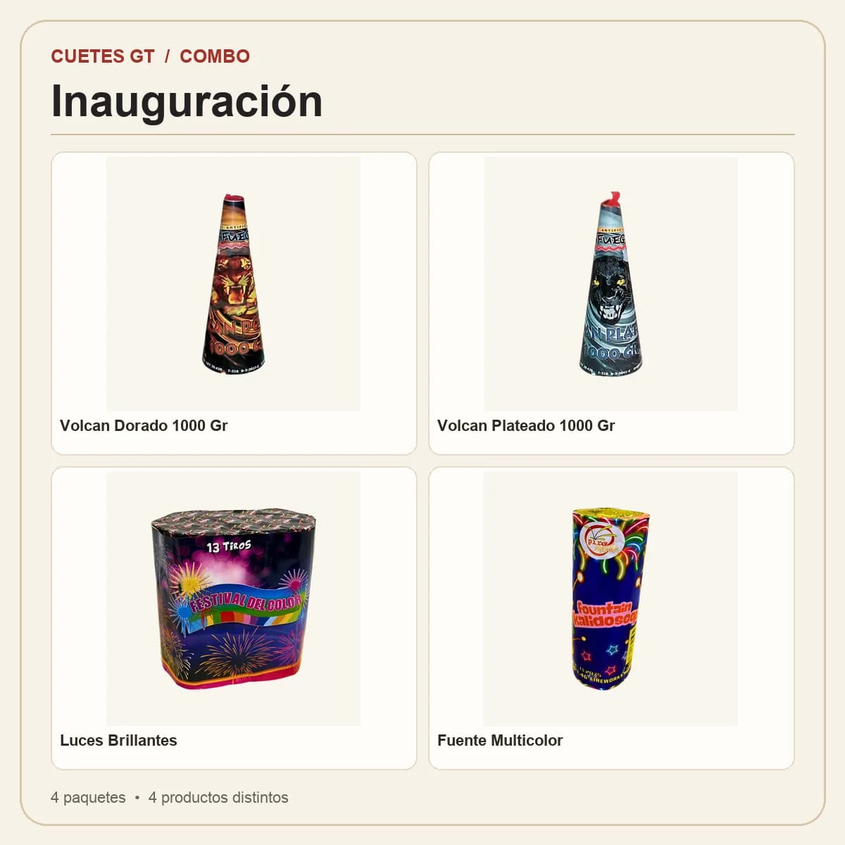 Productos incluidos en Inauguración