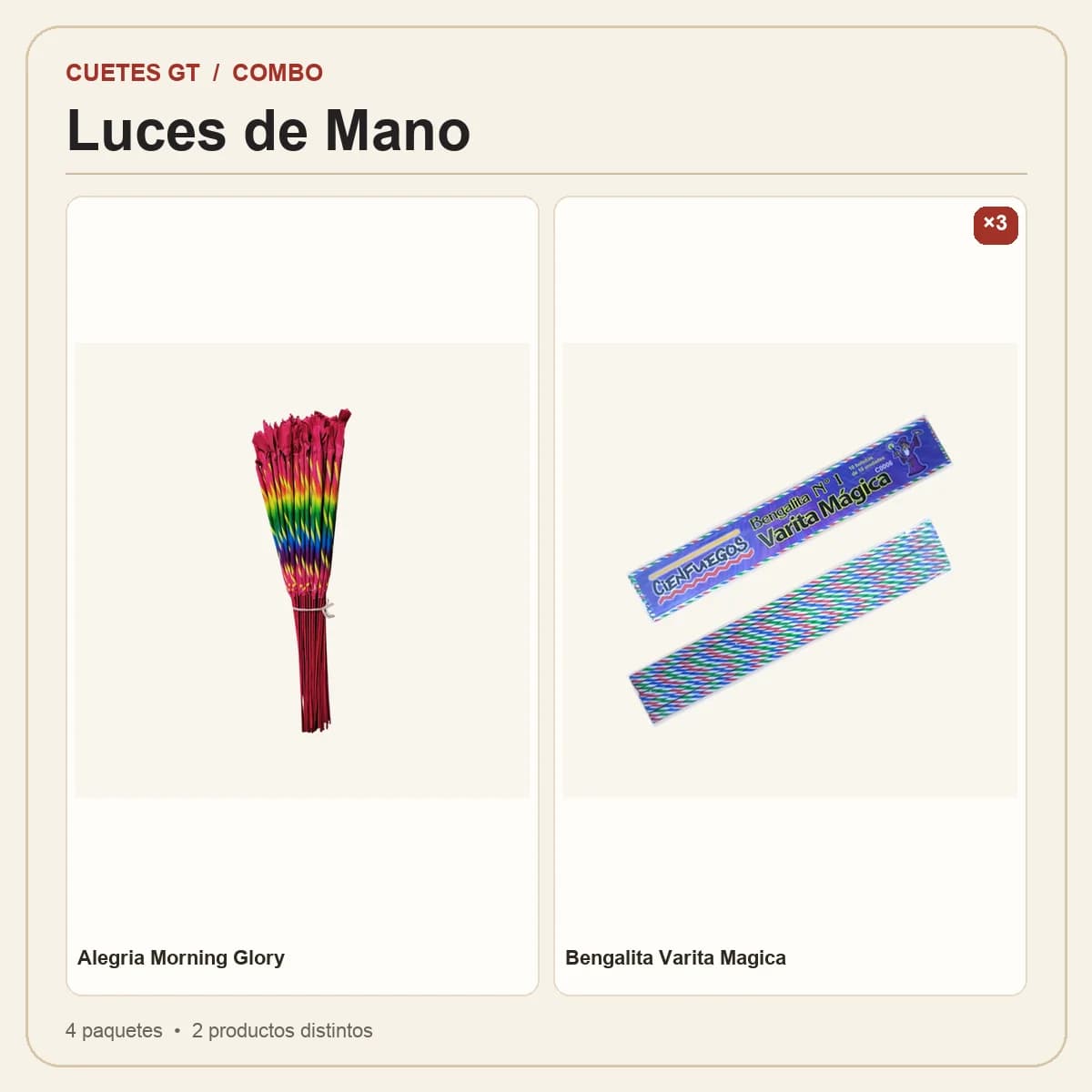 Productos incluidos en Luces de Mano