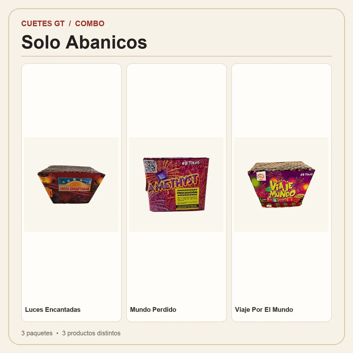 Productos incluidos en Solo Abanicos