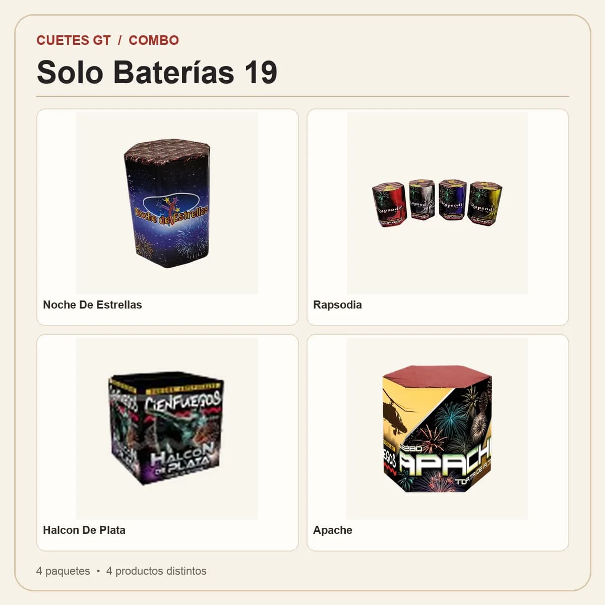 Productos incluidos en Solo Baterías 19
