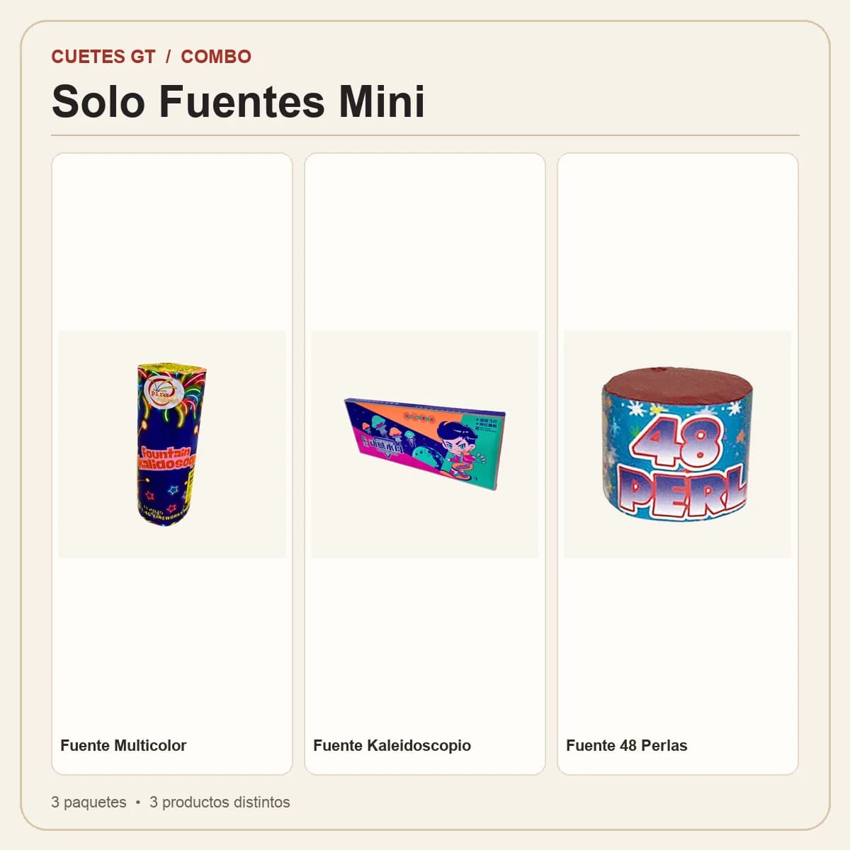 Productos incluidos en Solo Fuentes Mini