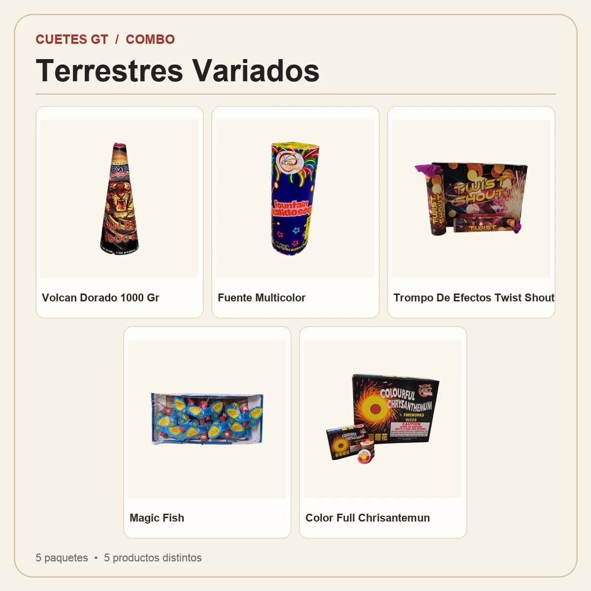 Productos incluidos en Terrestres Variados