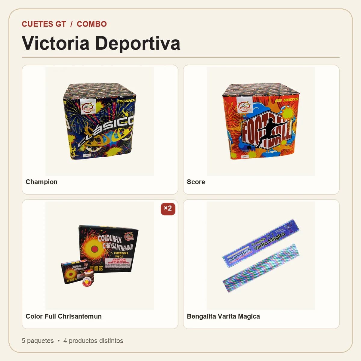 Productos incluidos en Victoria Deportiva